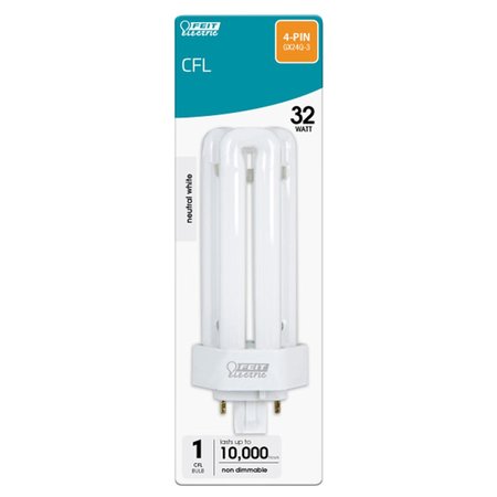 FEIT ELECTRIC 32 W PL 5.2 in. L CFL Bulb Neutral White Speciality 3500 K PLT32E/35